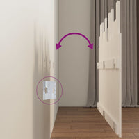 Testiera da Parete Bianca 127,5x3x80 cm Legno Massello di Pino 824789