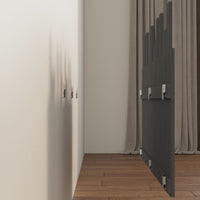 Testiera da Parete Grigia 127,5x3x80 cm Legno Massello di Pino 824790