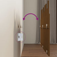 Testiera da Parete Ambra 127,5x3x80cm in Legno Massello di Pino 824791