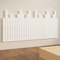 Testiera da Parete Bianca 166x3x80 cm in Legno Massello di Pino 824809