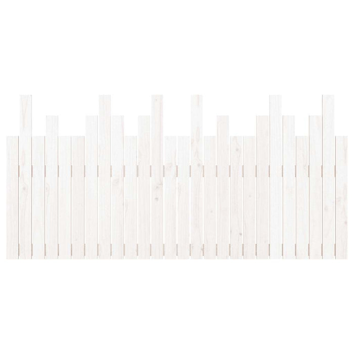 Testiera da Parete Bianca 166x3x80 cm in Legno Massello di Pino 824809