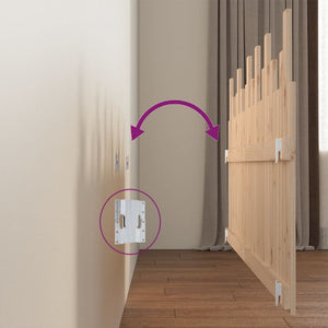 Testiera da Parete 185x3x80 cm in Legno Massello di Pino 824813