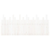Testiera da Parete-Testiera a Muro-Testata Decorativa Bianca 185x3x80 cm in Legno Massello di Pino