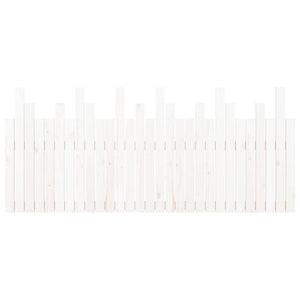 Testiera da Parete-Testiera a Muro-Testata Decorativa Bianca 185x3x80 cm in Legno Massello di Pino