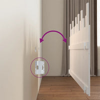 Testiera da Parete-Testiera a Muro-Testata Decorativa Bianca 185x3x80 cm in Legno Massello di Pino