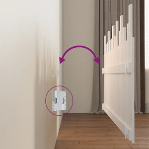 Testiera da Parete-Testiera a Muro-Testata Decorativa Bianca 185x3x80 cm in Legno Massello di Pino