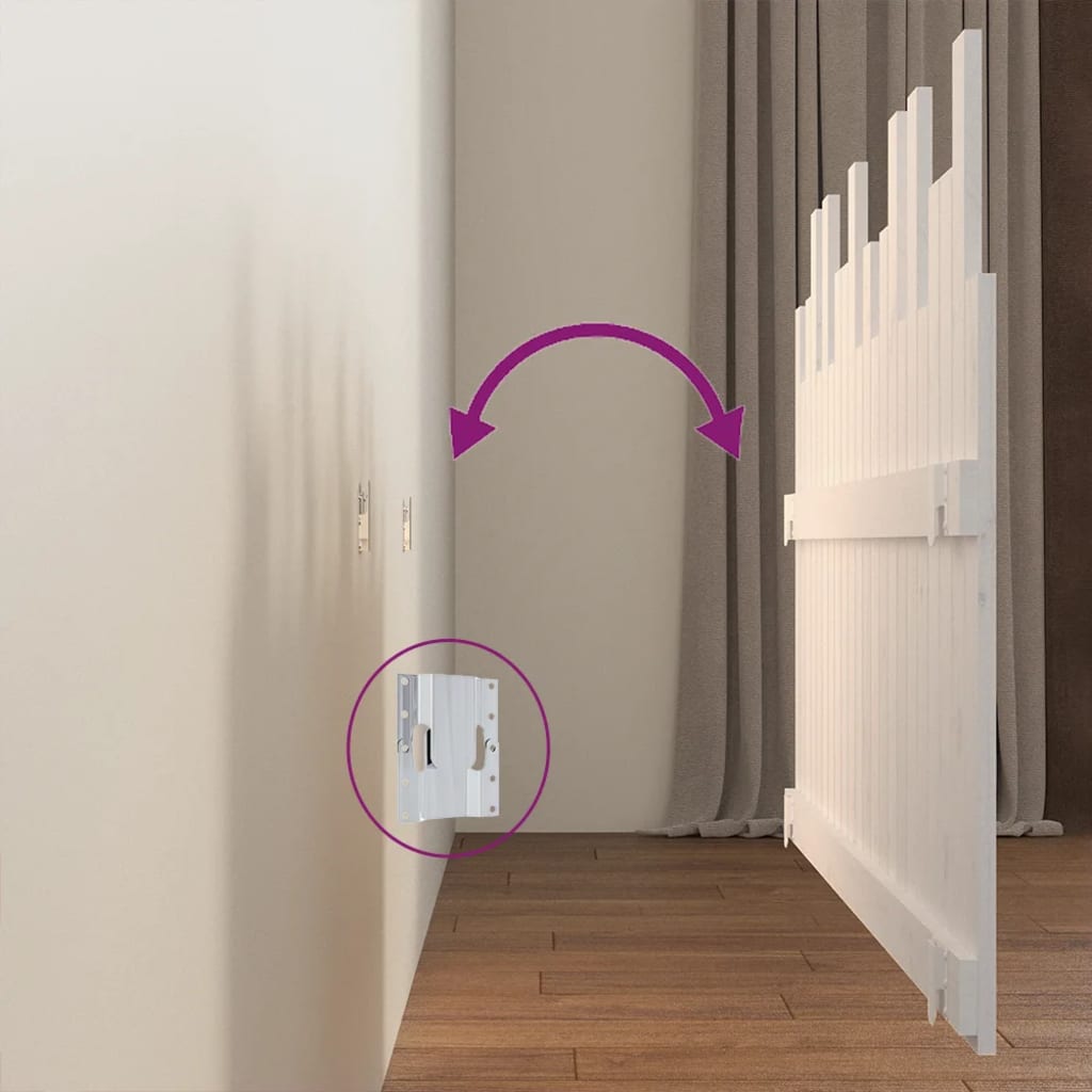 Testiera da Parete-Testiera a Muro-Testata Decorativa Bianca 140x3x80 cm in Legno Massello di Pino