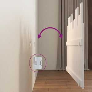 Testiera da Parete-Testiera a Muro-Testata Decorativa Bianca 140x3x80 cm in Legno Massello di Pino