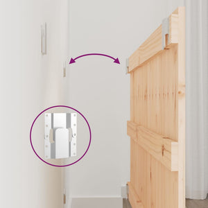 Testiera da Parete 108x3x60 cm in Legno Massello di Pino 824823