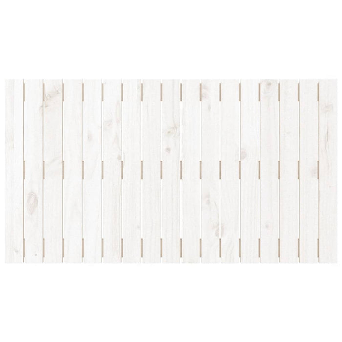 Testiera da Parete Bianca 108x3x60 cm in Legno Massello di Pino 824824