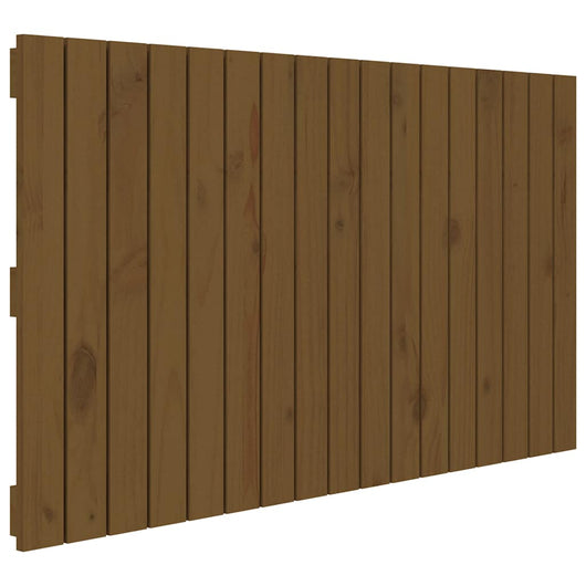 Testiera da Parete-Testiera a Muro-Testata Decorativa Ambra 108x3x60 cm in Legno Massello di Pino