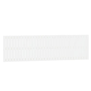 Testiera da Parete-Testiera a Muro-Testata Decorativa Bianca 204x3x60 cm in Legno Massello di Pino