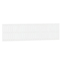 Testiera da Parete Bianca 204x3x60 cm in Legno Massello di Pino 824829