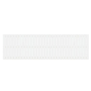 Testiera da Parete Bianca 204x3x60 cm in Legno Massello di Pino 824829