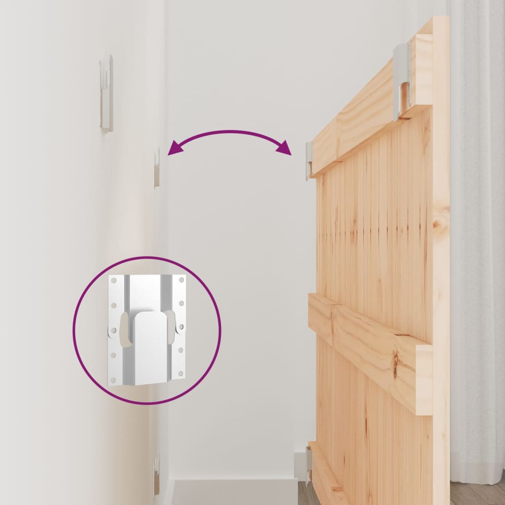 Testiera da Parete 95,5x3x60 cm in Legno Massello di Pino 824833