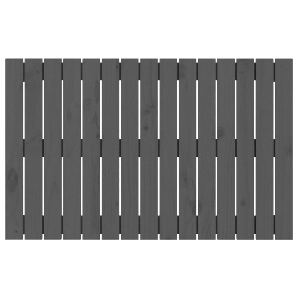 Testiera da Parete Grigia 95,5x3x60cm in Legno Massello di Pino 824835