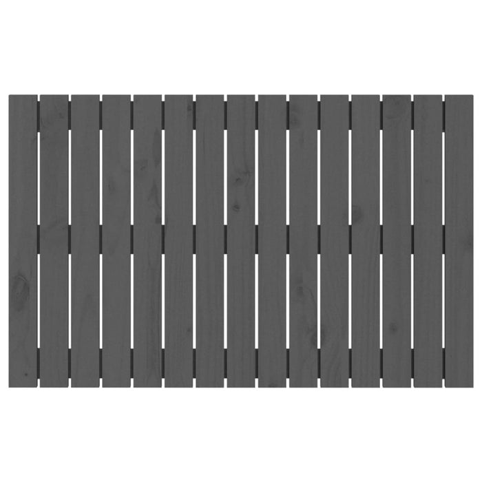 Testiera da Parete Grigia 95,5x3x60cm in Legno Massello di Pino 824835