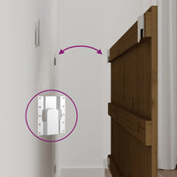 Testiera da Parete Ambra 95,5x3x60 cm in Legno Massello di Pino 824836