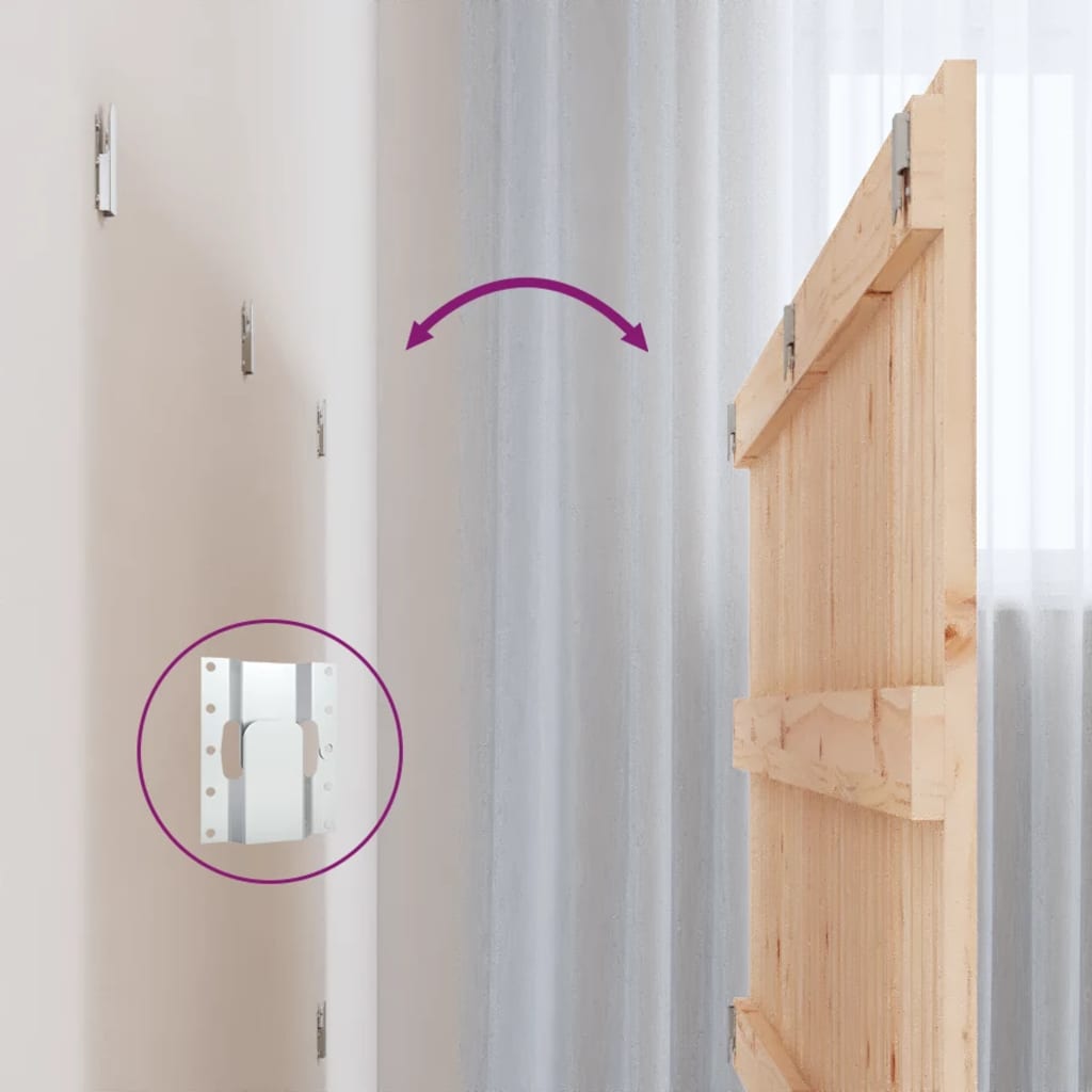 Testiera da Parete 127,5x3x60 cm in Legno Massello di Pino 824838