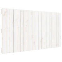 Testiera da Parete Bianca 127,5x3x60 cm Legno Massello di Pino 824839