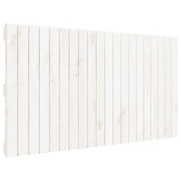 Testiera da Parete-Testiera a Muro-Testata Decorativa Bianca 127,5x3x60 cm Legno Massello di Pino