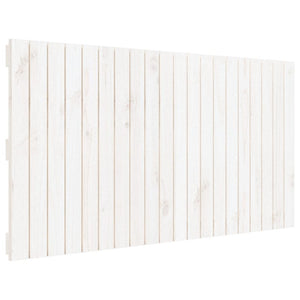 Testiera da Parete-Testiera a Muro-Testata Decorativa Bianca 127,5x3x60 cm Legno Massello di Pino