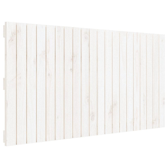 Testiera da Parete-Testiera a Muro-Testata Decorativa Bianca 127,5x3x60 cm Legno Massello di Pino