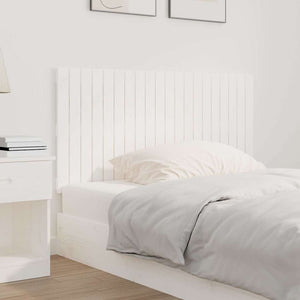 Testiera da Parete-Testiera a Muro-Testata Decorativa Bianca 127,5x3x60 cm Legno Massello di Pino