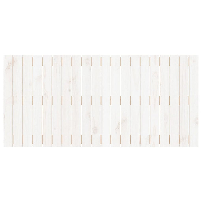 Testiera da Parete Bianca 127,5x3x60 cm Legno Massello di Pino 824839
