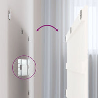 Testiera da Parete Bianca 127,5x3x60 cm Legno Massello di Pino 824839