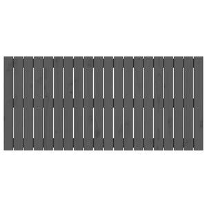 Testiera da Parete Grigia 127,5x3x60 cm Legno Massello di Pino