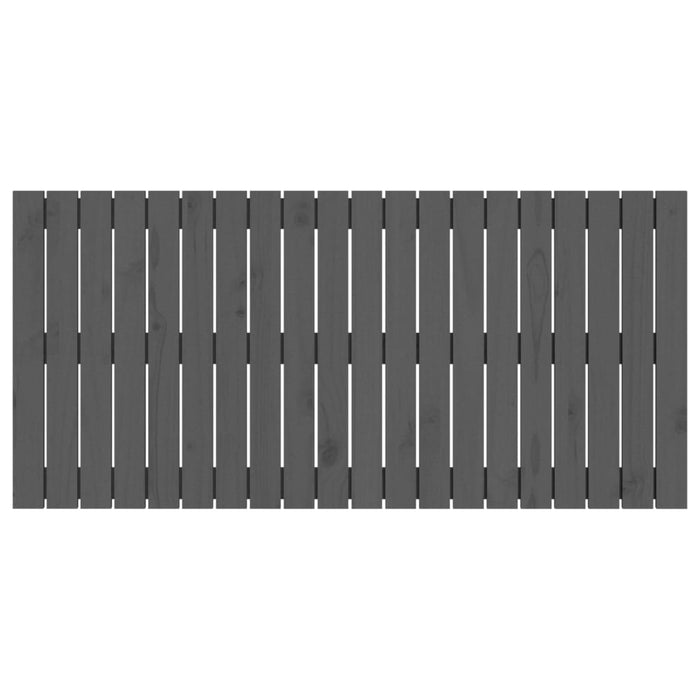 Testiera da Parete Grigia 127,5x3x60 cm Legno Massello di Pino