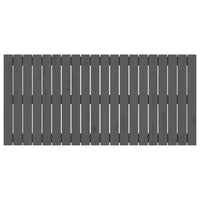 Testiera da Parete Grigia 127,5x3x60 cm Legno Massello di Pino 824840