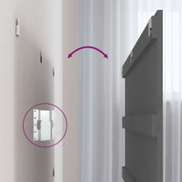 Testiera da Parete Grigia 127,5x3x60 cm Legno Massello di Pino 824840