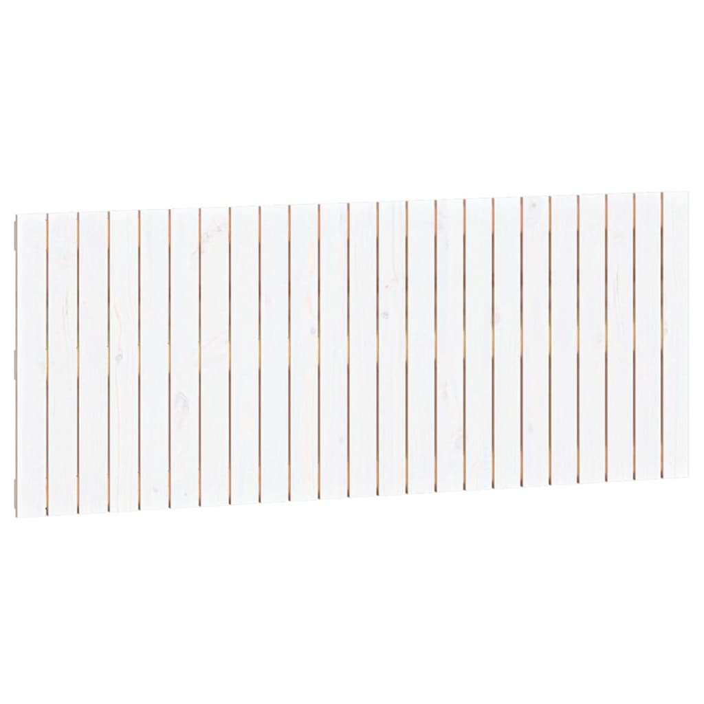 Testiera da Parete-Testata del letto Bianca 147x3x60 cm in Legno Massello di Pino