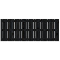 Testiera da Parete Nera 159,5x3x60 cm in Legno Massello di Pino 824852