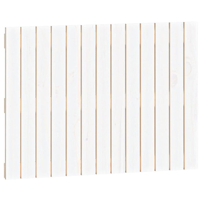 Testiera da Parete Bianca 82,5x3x60cm in Legno Massello di Pino 824854