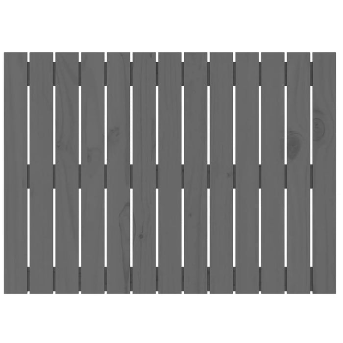 Testiera da Parete Grigia 82,5x3x60cm in Legno Massello di Pino 824855