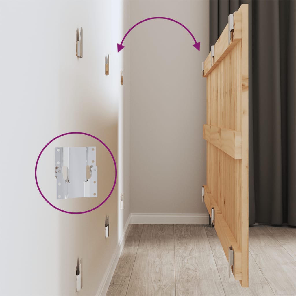 Testiera da Parete 166x3x60 cm in Legno Massello di Pino 824858