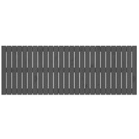 Testiera da Parete Grigia 166x3x60 cm in Legno Massello di Pino