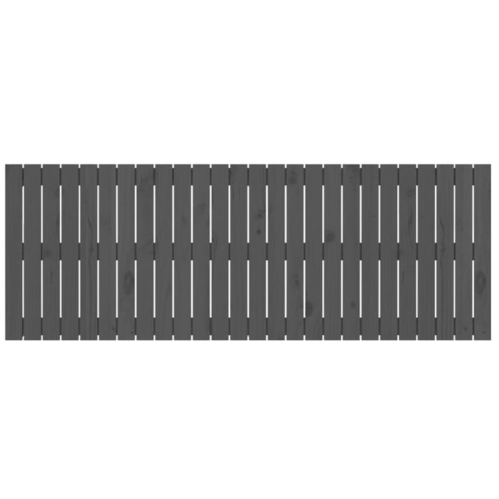 Testiera da Parete Grigia 166x3x60 cm in Legno Massello di Pino