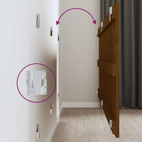 Testiera da Parete Ambra 166x3x60 cm in Legno Massello di Pino 824861