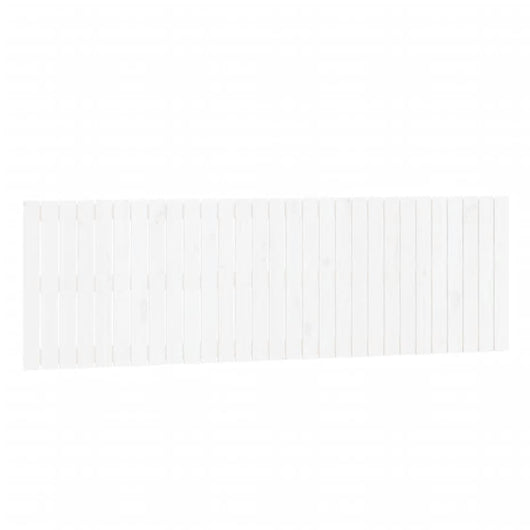Testiera da Parete Bianca 185x3x60 cm in Legno Massello di Pino 824864