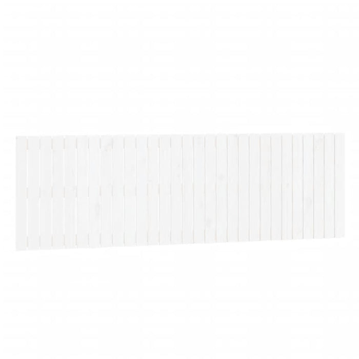 Testiera da Parete Bianca 185x3x60 cm in Legno Massello di Pino 824864