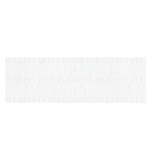 Testiera da Parete Bianca 185x3x60 cm in Legno Massello di Pino 824864