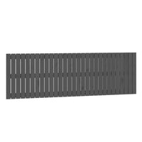 Testiera da Parete Grigia 185x3x60 cm in Legno Massello di Pino 824865