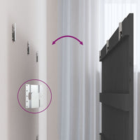 Testiera da Parete Grigia 185x3x60 cm in Legno Massello di Pino 824865