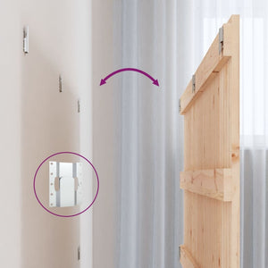 Testiera da Parete 140x3x60 cm in Legno Massello di Pino 824868