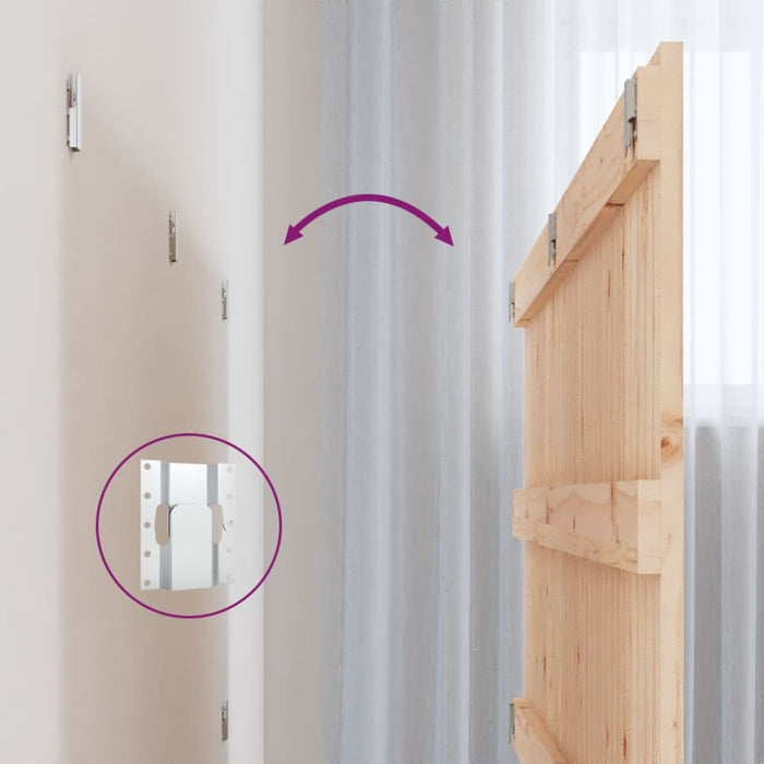 Testiera da Parete 140x3x60 cm in Legno Massello di Pino 824868