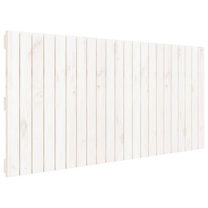 Testiera da Parete-Testiera a Muro-Testata Decorativa Bianca 140x3x60 cm in Legno Massello di Pino